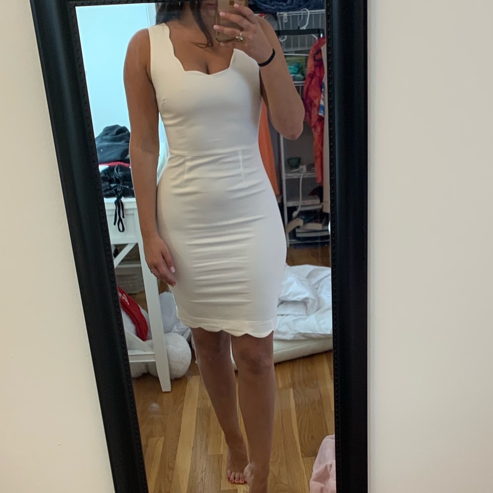 White Scalloped Lulu’s Dress